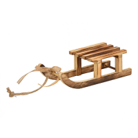 Brown wooden sled 20x6x8 cm