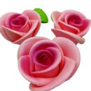 Ruža veľká perleťová zostava ružová 9 ks