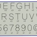 Szablon alfabetu i cyfr - plastikowy