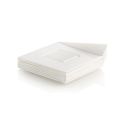 White plastic pad 83x83 mm 25 pcs