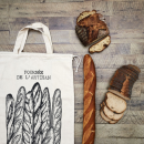 Canvas bag for baguettes 70x40x20 cm