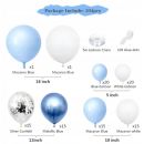 Girlandenballons Blau-Silber 102 Stk
