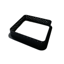 Perforated tartlet molds, square metal 6 pcs