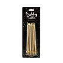 Candles smooth gold 12 cm 12 pcs