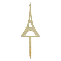 Gravierter Eiffelturm aus Holz