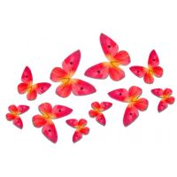 Motyl waflowy w kolorze różowym