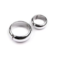 Thick silver pair of hoops