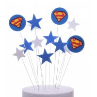 Engraving - set of Superman stars, circle