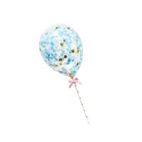 Punch - a balloon with blue confetti