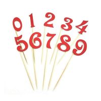 Engraving - numbers red set 0-9