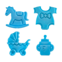Pony, body, stroller, blue bottle - set