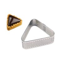 Form for tartlets, perforated, metal triangle 6x6x6x cm
