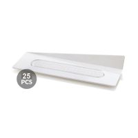 White plastic pad 140 x 40 mm 25 pcs