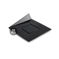 Black plastic pad 83x83 mm 25 pcs