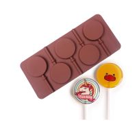 Smooth silicone lollipop mold 5 pcs