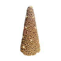 Christmas tree with golden pearls