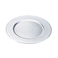 Plate silver smooth edge 33 cm