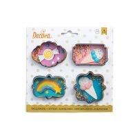 Gingerbread cookie cutter and cake labels small 4 pcs