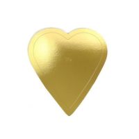 Podkładka cienkie złote serce 20,6 x 18 cm