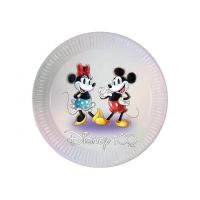 Minnie und Mickey Pappteller 23 cm 8 Stk