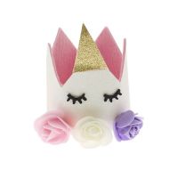 Unicorn crown with flowers