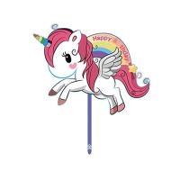 Stamp Happy Birthday unicorn