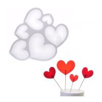 Mold silicone lollipop heart 6 sizes