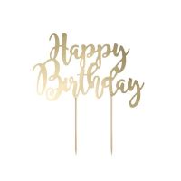 Engraving - Happy Birthday gold paper