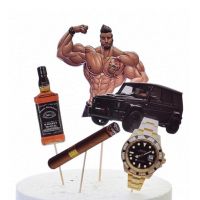 Burnout - bodybuilder, car, watch, whiskey