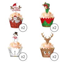 Indentations and edges of Christmas muffins 8 pcs