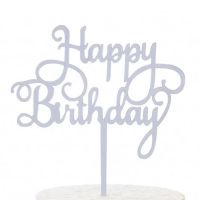 Gravírozás - Boldog születésnapot, ezüst akril