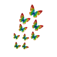 Wafer butterfly colored - rainbow