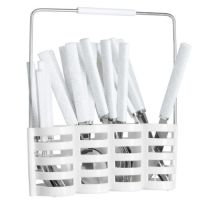 Cutlery set 24 pcs with stand - white