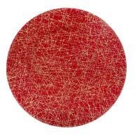 Talerz czerwono-złoty 33 cm