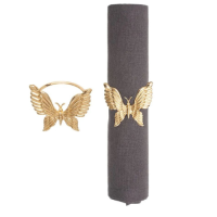 Napkin ring gold butterfly - 2 pcs