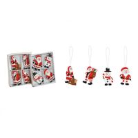 Set of Christmas decorations - Santa Claus and Snowman mix 8 pcs