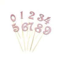 Engraving - numbers pink set 0-9