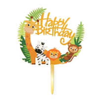Állatkerti állat Boldog születésnapot bélyegző