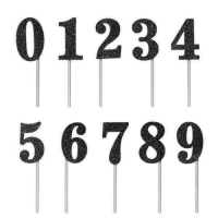 Gravur - Zahlen schwarz XL 0-9 Set