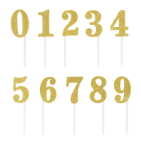 Gravur - Zahlen golden XL 0-9 eingestellt