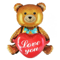 Teddybär-Ballon mit Herz