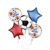 Balloons - soccer ball, stars 5 pcs