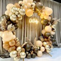 Girlandenballons braun-gold 100 Stk