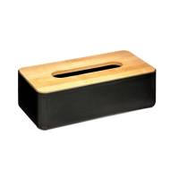 Tissue box black and brown