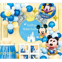 Garland balloons + Mickey Mouse poster