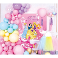 Luftballons-Girlande + Prinzessinnen-Poster