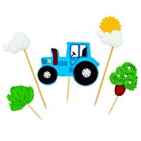 Gravur - Traktor, Gras, Wolken