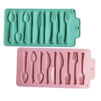 Mold silicone - spoon, fork, knife