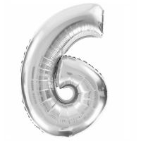 Balon srebrny 106 cm - nr. 6