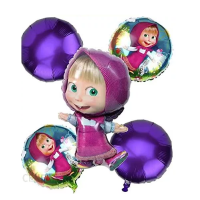 Balloons - Masha purple 5 pcs